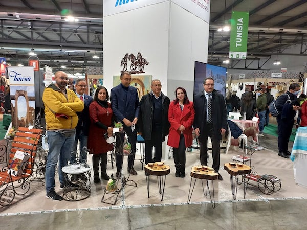 Le Président de l’UTICA visite le pavillon tunisien à l'exposition Artigiano in Fiera à Milan