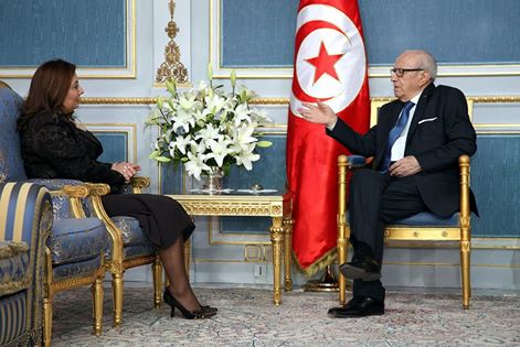 Le Président de la république reçoit Mme  Wided Bouchamaoui