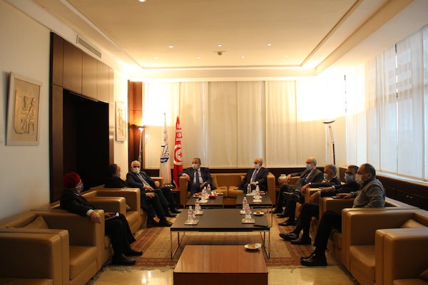 Coopération : M. Samir Majoul rencontre le président de l’Union Générale des chambres d'industrie, de commerce et d'agriculture de Libye