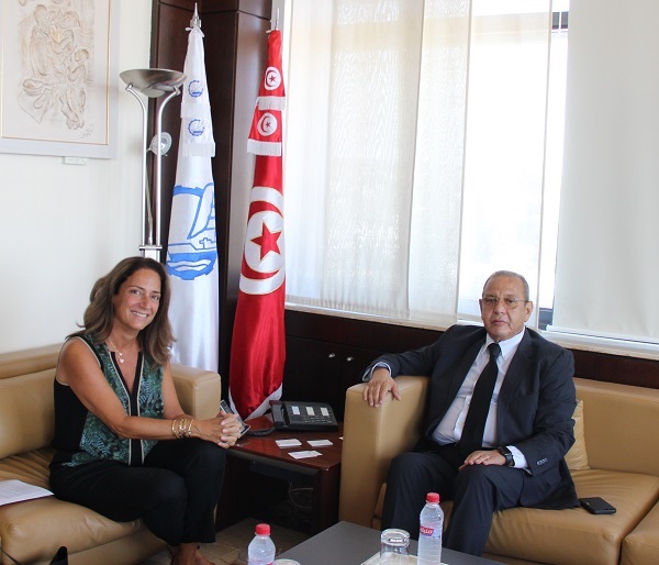 Séance de travail entre le Président de l’UTICA et la Directrice du Bureau de l'OIT pour les pays du Maghreb sur le dialogue social